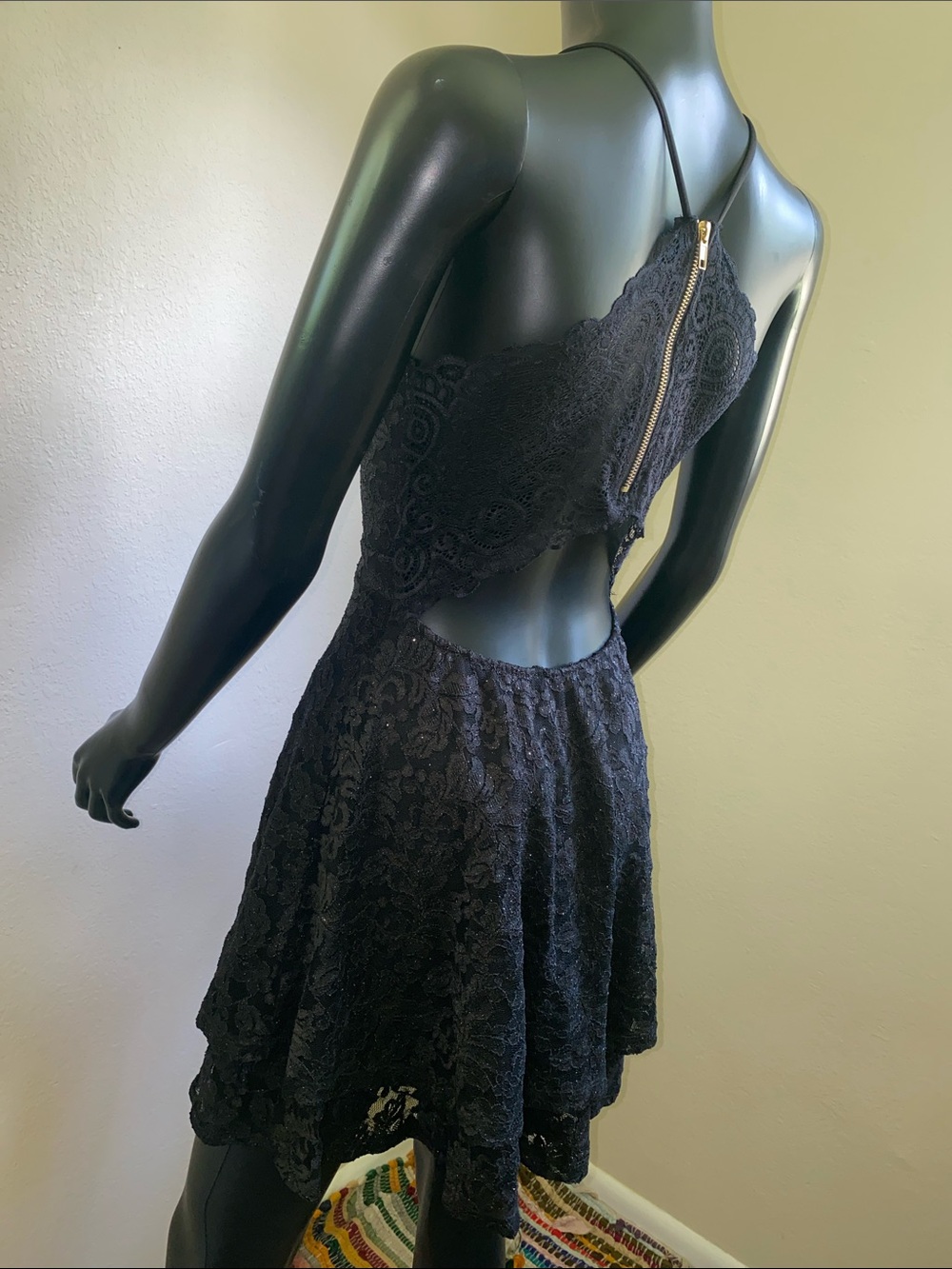 Emerald Sundae Black Lace V-Neck Mini Dress - Picture 7 of 13